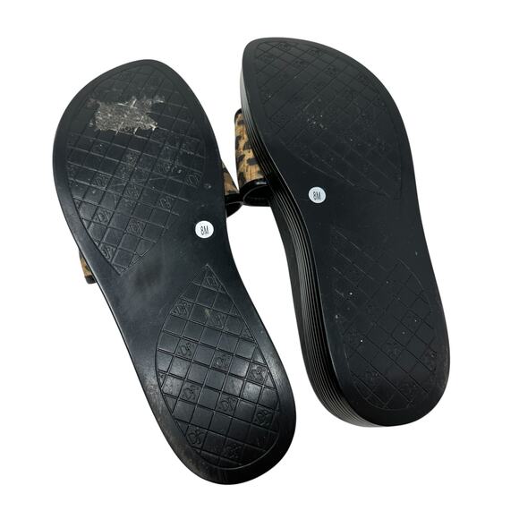 Donald J Pliner Fifi Slide Sandals Leopard Print Black Brown Size US 8 - Picture 12 of 13